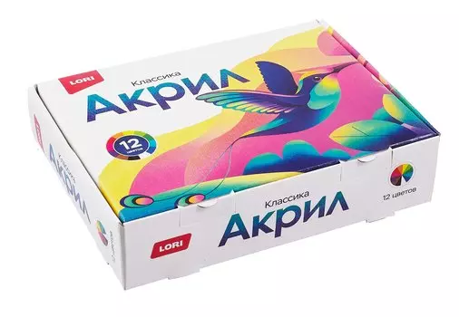 Краски акриловые КЛАССИКА,12 цветов по 15 мл