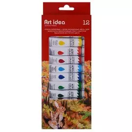 Краски акриловые Art idea, 12 цветов