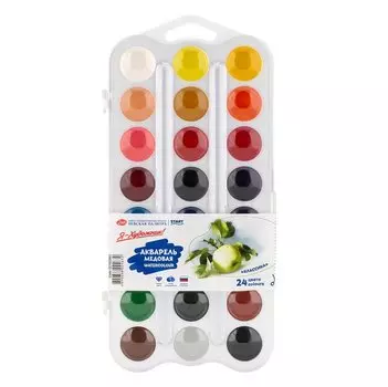 Краски акварельные 24цв "Я-Художник!", пласт.уп., ЗХК