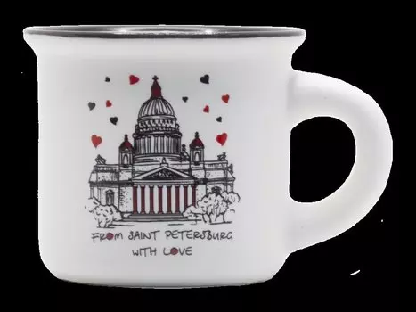 Кружка From SPb with love. Исаакий, 50мл, белая, матовая, фарфор