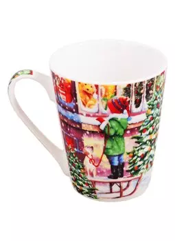 Кружка новогодняя "На прогулке", 310 мл