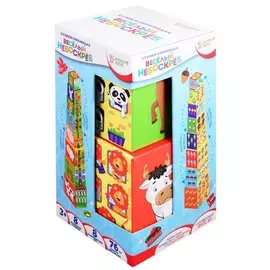 Кубики-пирамидка "Веселый небоскреб"