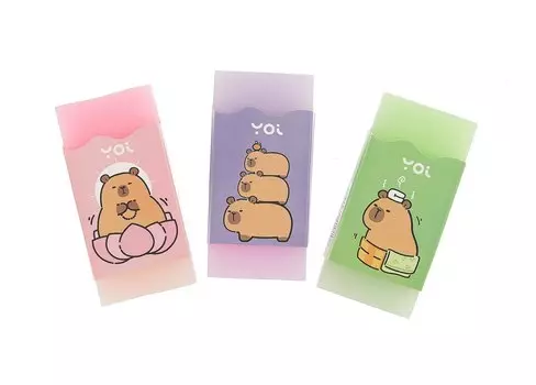 Ластик "Капибара" 2,5*5см, ассорти