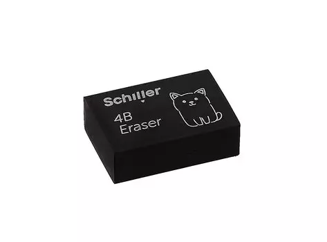 Ластик "Кот" черный, Schiller