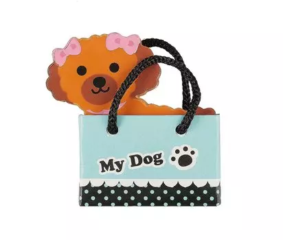 Ластик "Песик в пакете", инд. уп., ассорти