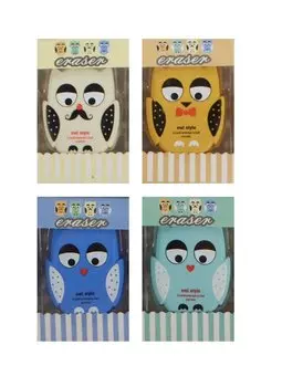 Ластик Сова с усами (ПВХ бокс)