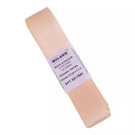 Лента атласная Классика, 25 мм х 5,5 м, айвори