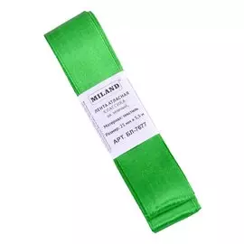 Лента атласная Классика, 25 мм х 5,5 м, зеленый