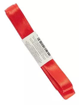 Лента упаковочная атласная Классика, 12 мм х 5,5 м,красный