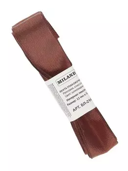 Лента упаковочная репсовая Классика, 25 мм х 5,5 м ,шоколадный