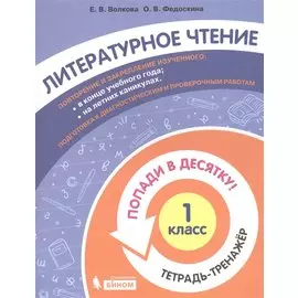 Литературное чтение. 1 класс. Попади в 10! Тетрадь-тренажёр. Учебное пособие для общеобразовательных организаций
