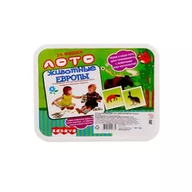Игра развивающая Zabava Лото пластмассовое Животные Европы (24фишки) 14105