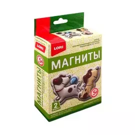 Набор для творчества LORI Магниты из гипса Озорные щенки Пз/Г-018