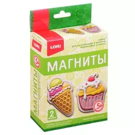 Набор для творчества LORI Магниты из гипса Вкусные сладости Пз/Г-015