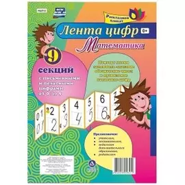 Лента цифр Математика Раскладной плакат из 9 секций (упаковка) (ФГОС)