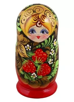 Матрешка 5 в 1 средняя (Ягодки, Эскиз 14, Клубничка)
