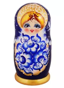 Матрешка 7 в 1 (Гжель, Эскиз 04)