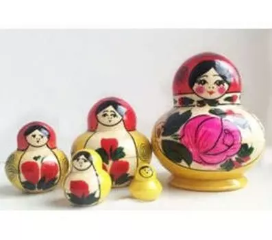 Матрешка "Семеновская кубышка", пятикукольная