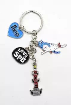 МедВс Брелок гирлянда Кошарики Love SPb 4 элемента [КЕ1-00073]