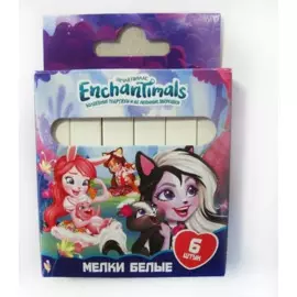 Мел белый Enchantimals 6 шт в упаковке