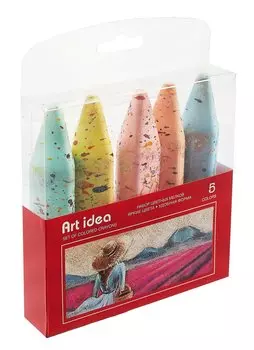 Мелки цветные 05шт толстые, Art idea