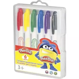 Мелки гелевые 6 цв. Академия Групп Play-Doh 16*11,5*2,5см PDEB-US2-SLK-6