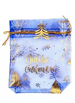 Мешок 10*12см подарочный "Волшебный лес" Новый год