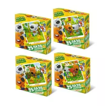 Пазл Оригами, МиМиМишки 25эл., поле (220х220)+карточка с магнитом