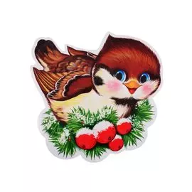Мини-плакат "Воробышек новогодний"