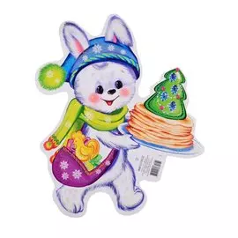 Мини-плакат "Зайчик новогодний"