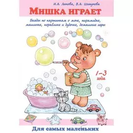 Мишка играет. Беседы по картинкам о мяче, пирамидке, машинке, кораблике и дудочке, домашние игры. 1-3 года