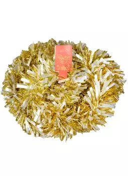 Мишура новогодняя (9х200) золото+серебро