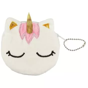Косметичка-кошелек Кошка-единорог (10 см) (текстиль) (12-00702-013)