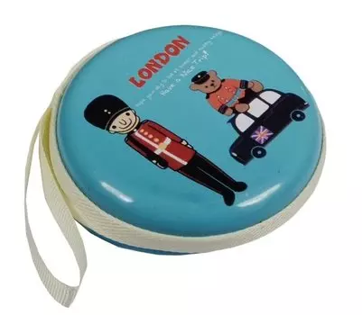 Монетница на молнии Лондон (металл), d=7см, h=3см