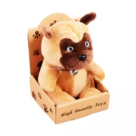 Игрушка мягкая Мопс в крафт коробке 12-01568-567