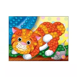 МОЗАИКА ИЗ ПОМПОНОВ. формат А5. КОТЁНОК (Арт. М-5227)