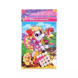 Мозаика из пуговиц "Пони на чаепитии", А5