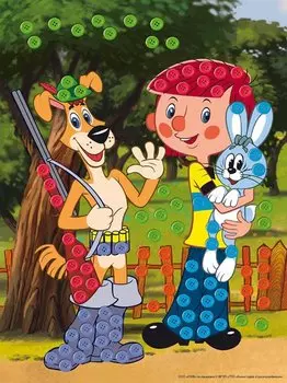 Мозаика из пуговиц "Простоквашино"