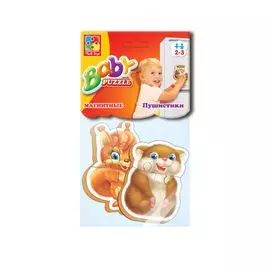 Мягкие магнитные Baby puzzle "Пушистики"