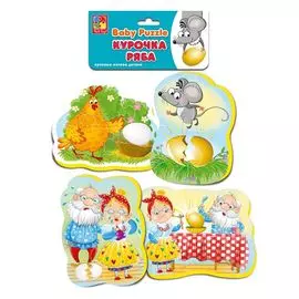 Мягкие пазлы Baby puzzle Сказки "Курочка ряба"