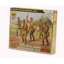 Сборная модель Советская кадровая пехота 1941-1942, 6179, ЗВЕЗДА