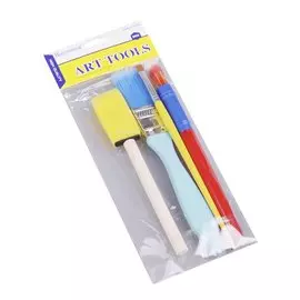 Набор детских кистей 4 шт,со спонжем (11-21657-DIY-5)