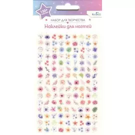Набор детских наклеек для ногтей. Цветочки