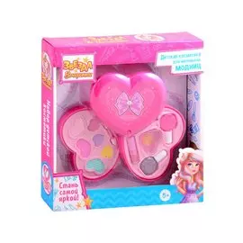 Набор детской косметики "СЕРДЕЧКО" (лак, помада, блеск для губ, тени, аппликатор) (Арт. КС-4761)