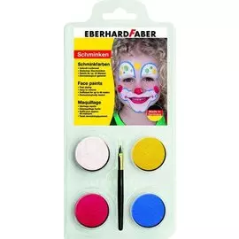 Набор для аквагрима Eberhard Faber Клоун 4 цвета+кисточка+инструкция