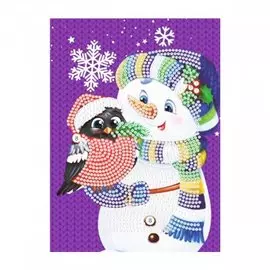 Набор для детского творчества. Алмазная мозаика. Открытка "Счастья в Новом Году!", 13 х 18 см