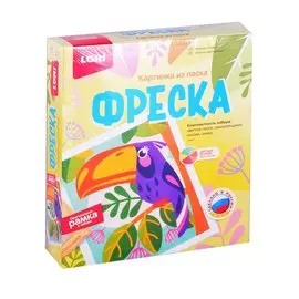 Фреска. Картина из песка "Тукан"