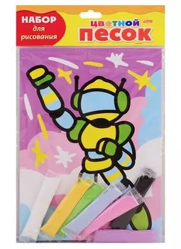 Набор для творчества HATBER/Хатбер Раскраска песком А5 Робот