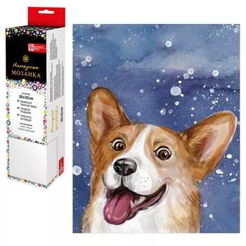 Набор для творчества. Алмазная мозаика "Веселый корги", 20 х 25 см