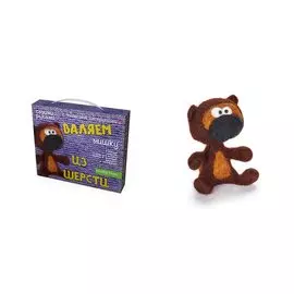 Набор для творчества, HOBBY TIME, Валяем из шерсти, МИШКА